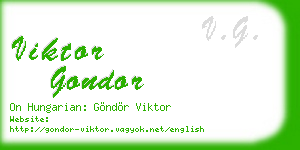 viktor gondor business card